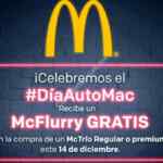 Promoción McDonald's Día del Automac 2018: McFlurry Gratis en la compra de un McTrío