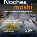 Promoción Noches Moshi: Sushi, cerveza y sake drinks a sólo $39 de lunes a jueves desde las 5:00 PM