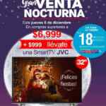 Venta Nocturna Office Max diciembre 2018: pantalla Smart TV JVC por $999 en la compra de $6,999