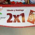 Promoción Oxxo de 2x1 en chocolates Kit Kat los sábados y domingos