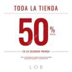 En LOB segunda prenda a mitad de precio este fin de semana