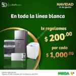 En Mega Soriana $200 de descuento por cada $1000 de compra en línea blanca