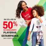 En Old Navy playeras estampadas a mitad de precio hoy 25 de diciembre