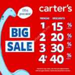 Big Sale Rebajas escalonadas Carter's: Hasta 40% de descuento dependiendo de las prendas que lleves