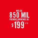 C&A últimas rebajas 2019: más de 850 mil prendas a $199 o menos