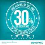En Devlyn 30% de descuento en tus segundos lentes