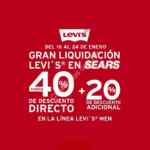 Gran Liquidación Levis en Sears: Hasta 40% de descuento + 20% adicional