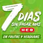Ofertas HEB en frutas y verduras 7 Días de precios Bajos 29 de enero al 4 de febrero 2019