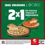 Promoción Benedettis 2019: 2x1 en pizzas chicas y medianas durante todo el año