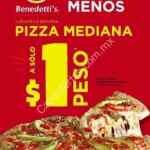 Promoción Benedettis Pizza Año Nuevo 2019: segunda pizza mediana a $1 peso