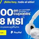 Promoción Best Buy de $100 en cupones por cada $1,000 de compra + 18 MSI con Paypal hoy 8 de enero