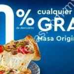 Promoción Dominos Pizza de 30% de descuento en pizzas grandes de 2 a 4 ingredientes