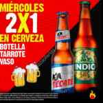Promoción Las Alitas 2019: 2x1 en cervezas todos los miércoles (botella, vaso o tarrote)