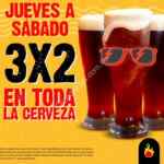 Promoción Las Alitas 2019: 3x2 en todas las cervezas de jueves a sábado