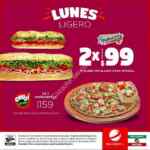 Promoción Lunes Ligero Benedettis: 2 baguettes por $99 o cruji pizza de 2 ingredientes a $159
