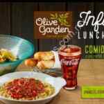 Promoción Olive Garden Infinity Lunch 2019: Comidas completas con refill ilimitado por $119