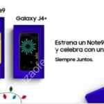 Promoción de Navidad y Año Nuevo Samsung: celular Galaxy J4+ Gratis en la compra de un Galaxy Note 9