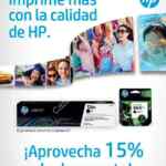 Promoción de Regreso a Clases HP: 15% de descuento en la compra de 2 cartuchos o toners de tinta