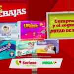Re Rebajas Soriana: Segundo a mitad de precio en pañales y 4x3 en arroz y frijol empacado del 18 al 21 de enero