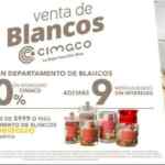 Venta de blancos Cimaco: Hasta 20% en monedero + 9 msi + vela aromática de regalo en compras de $999