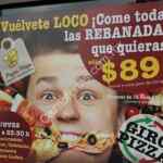 Promoción Pizzas Plaza de toda la pizza que quieras por $89 todos los jueves
