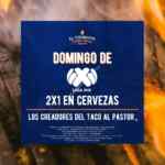 2x1 en cervezas los domingos en taquerías El Tizoncito durante partidos de Liga MX