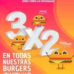 En restaurantes Comicx 3x2 en hamburguesas (sucursales participantes)