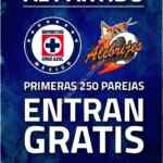 Entrada Gratis al partido de Copa MX Cruz Azul vs. Alebrijes para las primeras 250 parejas en llegar