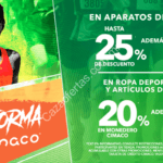 Promoción En Forma Cimaco: 25% de descuento en aparatos de ejercicio y 20% en monedero en ropa deportiva y tenis
