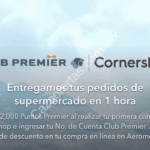 Promoción Cornershop Club Premier de 2000 puntos Premier en pedidos de $1,000 o más