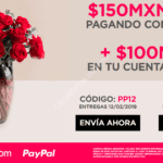Código EnviaFlores.com de San Valentín: $150 de descuento + $100 para tu siguiente compra al pagar con Paypal