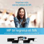 Promoción HP de IVA de descuento en la compra de 2 cartuchos de tinta