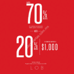 Promoción LOB San Valentín: Hasta 70% de descuento + 20% adicional en compras desde $1,000