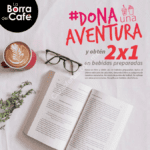 Promoción Borra del Café 2x1 los miércoles donando cualquier libro