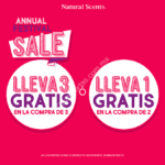Venta Anual Natural Scents: 3x2 y 6x3 en toda la tienda