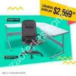 En Office Max combo de oficina de escritorio + silla ejecutiva por $2,599