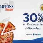 Promoción Rappi Champions League: 30% de descuento + envío Gratis al pagar con Paypal