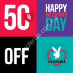 Promoción tienda en línea Playboy: Condones Playboy a mitad de precio