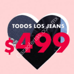 Promoción de San Valentín Sexy Jeans: todos los jeans a $499 pesos