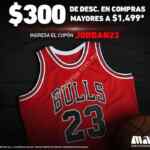 Cupón Martí tienda en línea de $300 de descuento en ropa y calzado de basquet válido sólo hoy