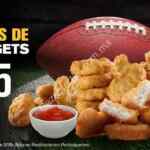 Cupón McDonalds Super Bowl 40 nuggets por $155
