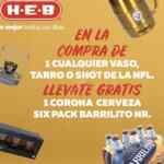 Promoción HEB Super Bowl: cervezas Barrilito Gratis en la compra de un vaso NFL