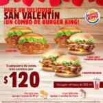 Promoción Burger King San Valentín 2019: Combos de 2 hamburguesas + refrescos a sólo $120 en febrero