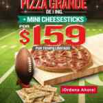 Promoción Papa Johns Super Bowl 2019: Pizza grande + mini cheesesticks por $159