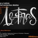 Clase en línea gratis "Letras y Letras con herramientas Adobe" hoy miércoles 27 de marzo en los webinars de Adobe