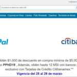 Código Costco Paypal de $1,000 de descuento en compras de $5,000 o más
