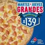 Promoción Dominos de pizza de especialidad a $139 los martes y jueves