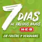 Ofertas HEB 7 Días de Frutas y Verduras del 19 al 25 de marzo de 2019