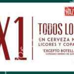 Promoción Italiannis de 2x1 en cervezas, copas de vino y licores en consumos de $250