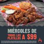 Promoción Miércoles de Las Alitas: Todos los platillos a $99 pesos